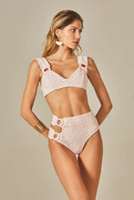 Carica l'immagine nel visualizzatore di Gallery, Model Front: Empress Set Hoop Sloane Pink Tweed Texture