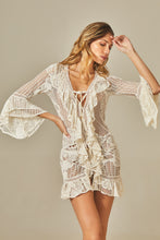Carica l'immagine nel visualizzatore di Gallery, Model Front: Empress Kaftans / Cover Ups Isabel Dress Off White Lace