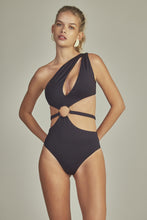 Carica l&#39;immagine nel visualizzatore di Gallery, Model Front: Empress One-Piece Ariel Body Black
