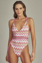 Carica l&#39;immagine nel visualizzatore di Gallery, Gallery: Empress One-Piece Leticia Body Pink Chevron
